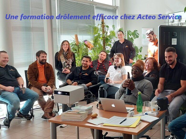 Animation d'une formation humour positif dans l'entreprise Acteo Service